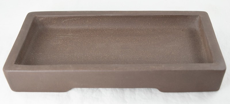 Rectangular Zisha Suiban Tray for Bonsai Tree and Suiseki Rock 9"X 5.25"X 1.25" gallery