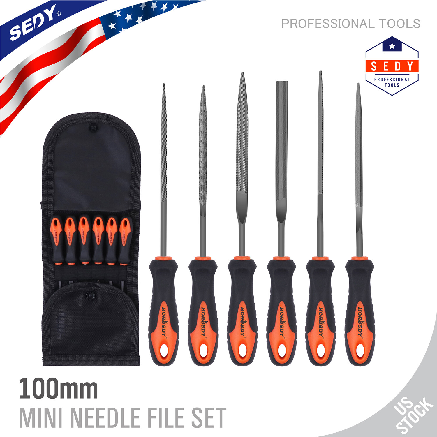 6pc Needle Files Set Flat Square Triangular Round Forged Heat-treat Steel gallery