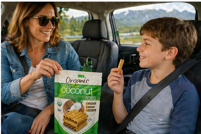 2 PACK Tropical Fields Organic Crispy Coconut Rolls, 11 OZ Each, FREE SHIPPING!! gallery