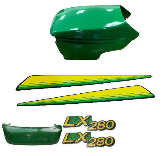 Upper & Lower Hood/Bumper/LH&RH Stickers Fits John Deere LX280 gallery