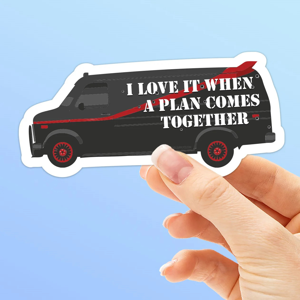 A Team Van TV Quote Sticker gallery