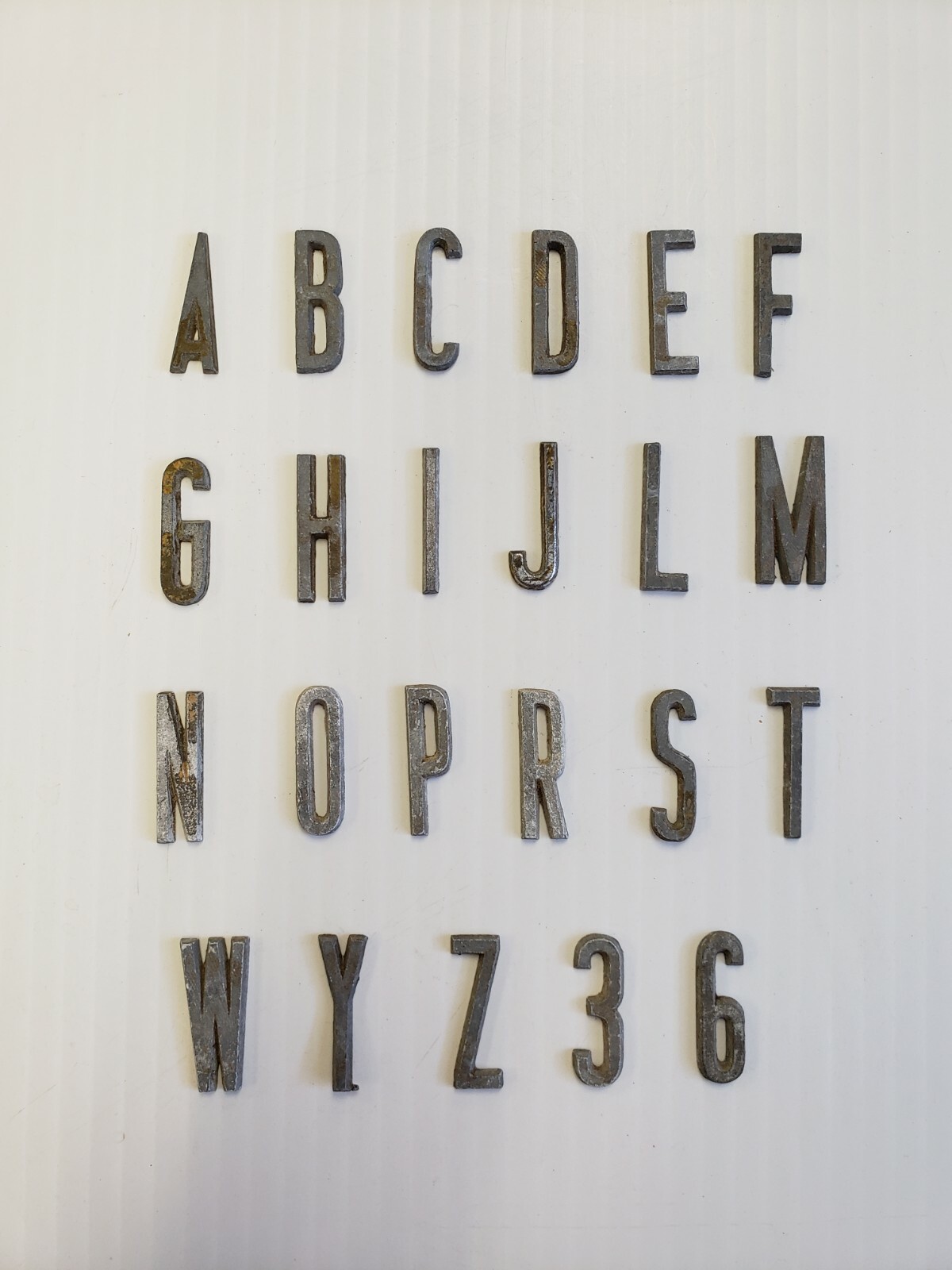 Metal Letters and Numbers 1 inch Straight Thin Narrow Font price per letter * gallery
