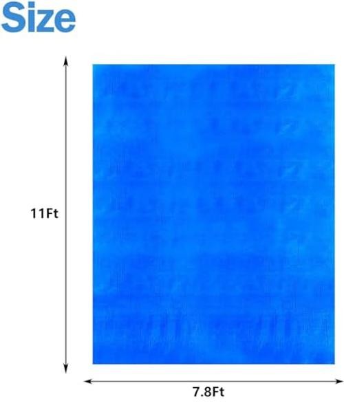 codree 11 x 7.8 Ft Swimming Pool Ground Cloths- Rectangular Waterproof PE gallery