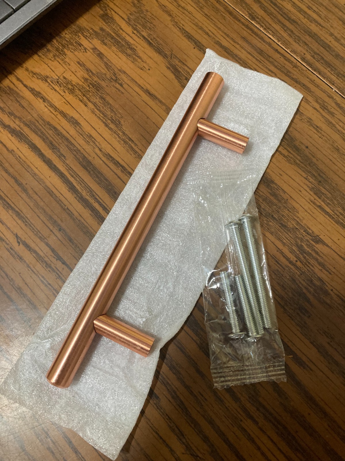 Copper Rose Gold Cabinet Drawer Pulls Knobs T-Bar Handles Kitchen Hardware gallery