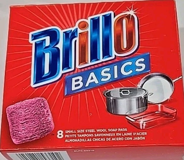 2 Boxes Brillo Basics 16 Steel Wool Soap Pads Anti Rust New gallery