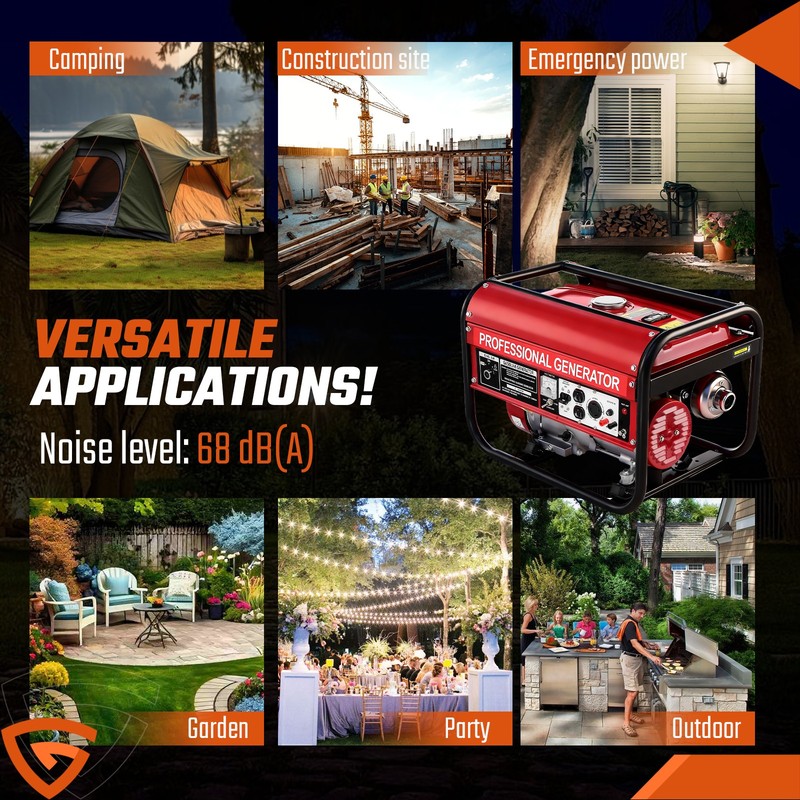 5000W Portable Generator Gas Powered 4 Stroke for Home Backup Construction gallery