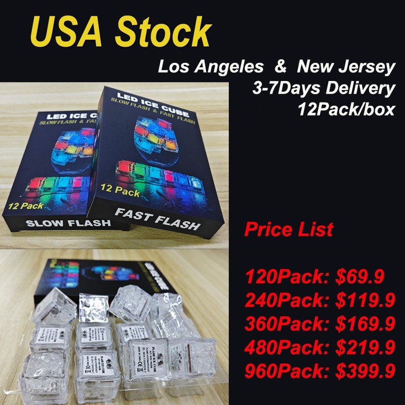 Glowing Ice Cube Lights Fast Flash & Slow Flash, Bar Night Club Party Xmas Decor gallery