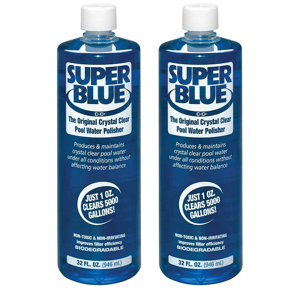 Robarb Super Blue clarifier 32oz Original Crystal Clear Pool Water Polisher 2pk gallery