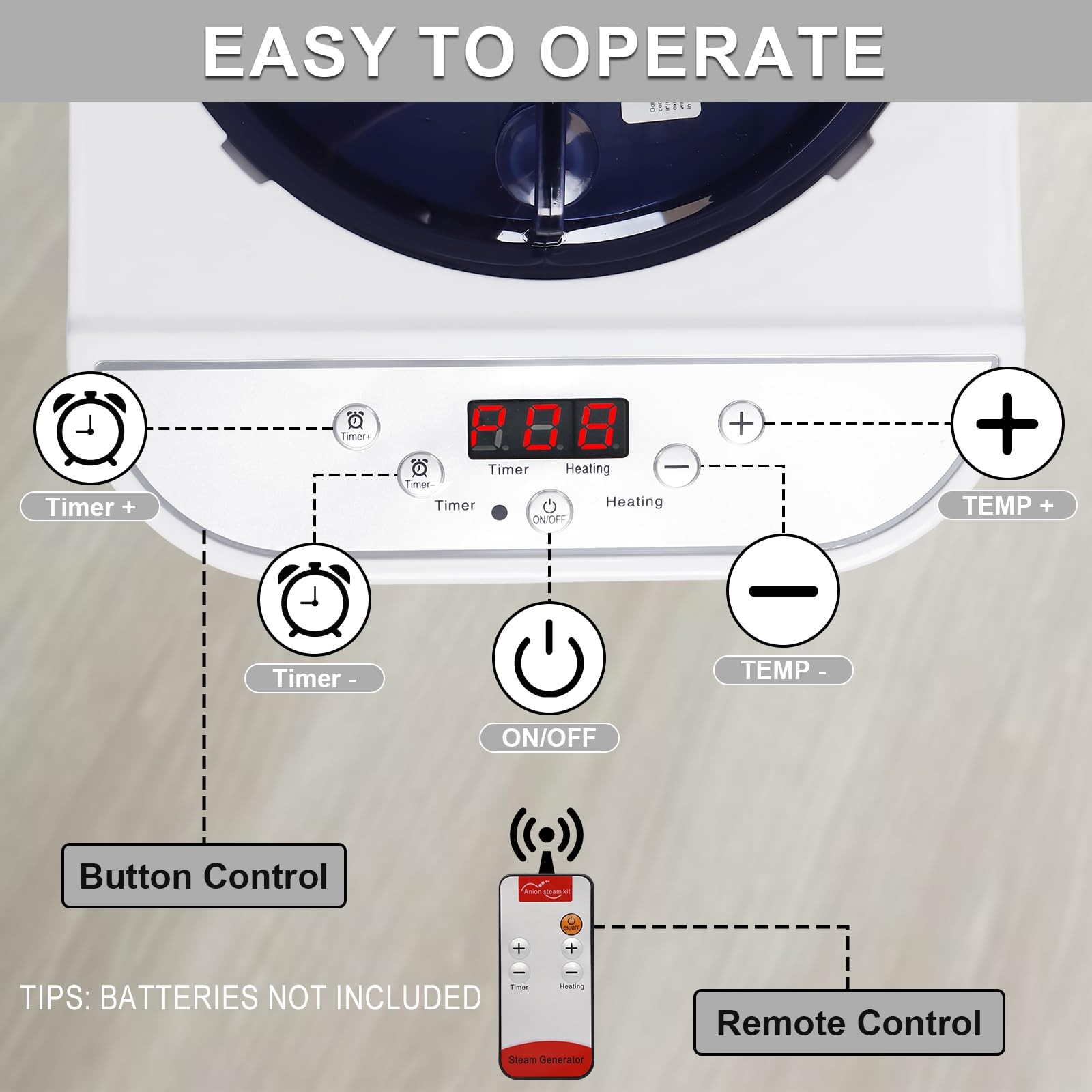 Sauna Steamer Machine, 4 Liter 1500W Steam Generator for Sauna, Sauna Steamer... gallery
