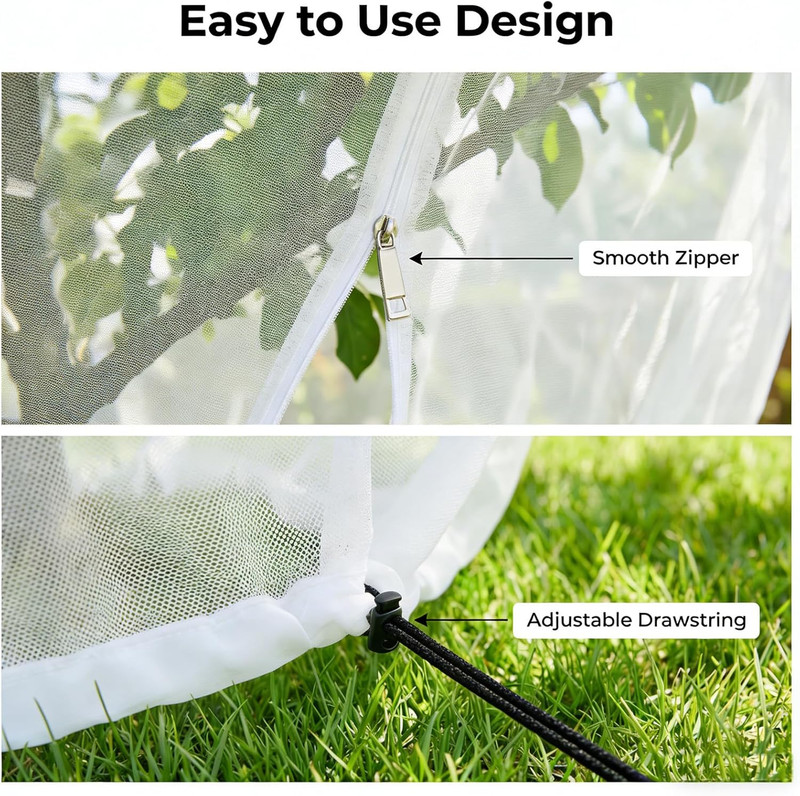 16X16Ft Extra Large Fruit Tree Netting Cover with Zipper & Drawstring, Garden Me gallery