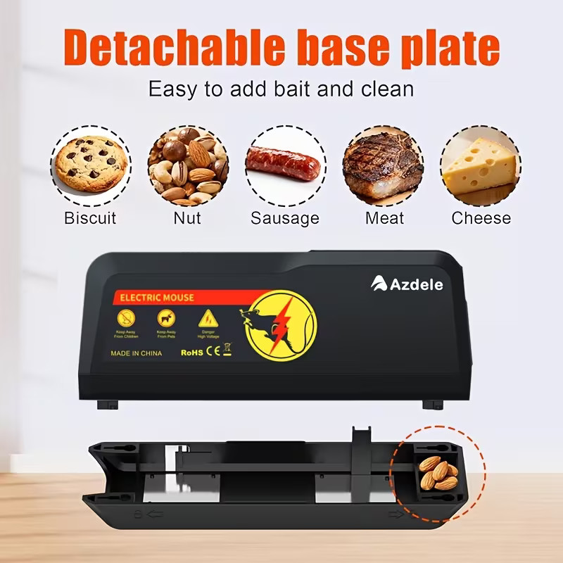 ELECTRIC MOUSE & RAT KILLER COMPACT ELECTRONIC PEST TRAP WITH ZAPPER FUNCTION US gallery