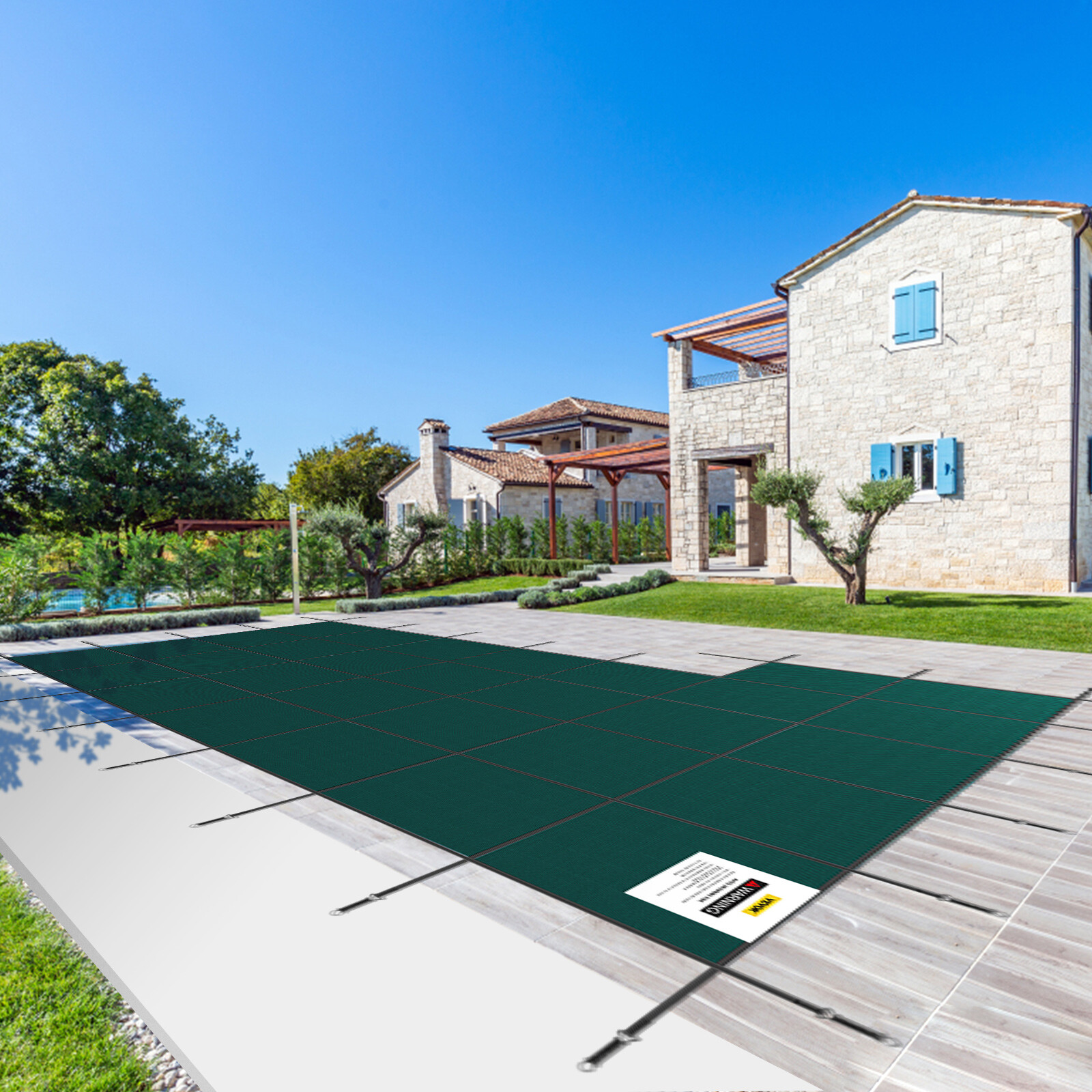 VEVOR Inground Pool Safety Cover Winter Pool Cover 20 x 38 ft with Right Step gallery