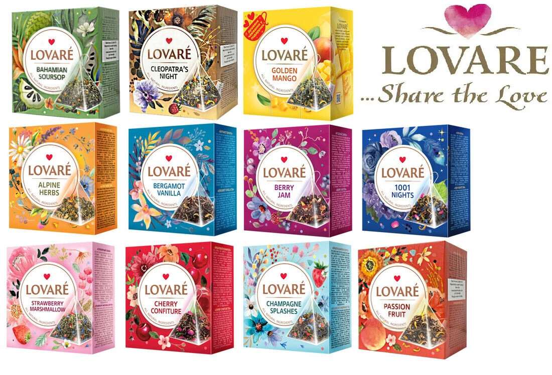 LOVARE Variety Tea in pyramids Made in UKRAINE Feel The Love gallery