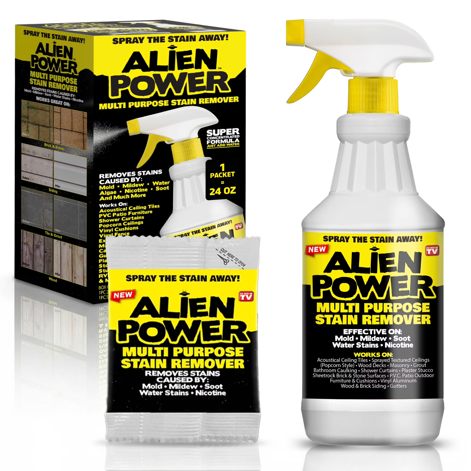 Alien Power Super Concentrated Multi-Purpose Stain Remover Cleaner Kit Spray Bot gallery