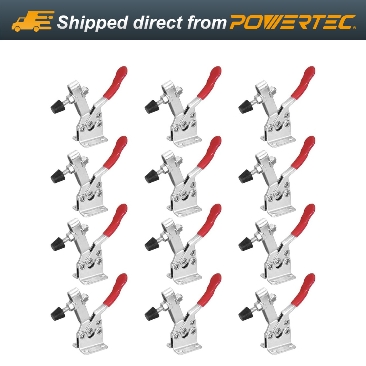 POWERTEC Quick Release Horizontal Toggle Clamp 201B 300lb Holding Capacity 12PK gallery