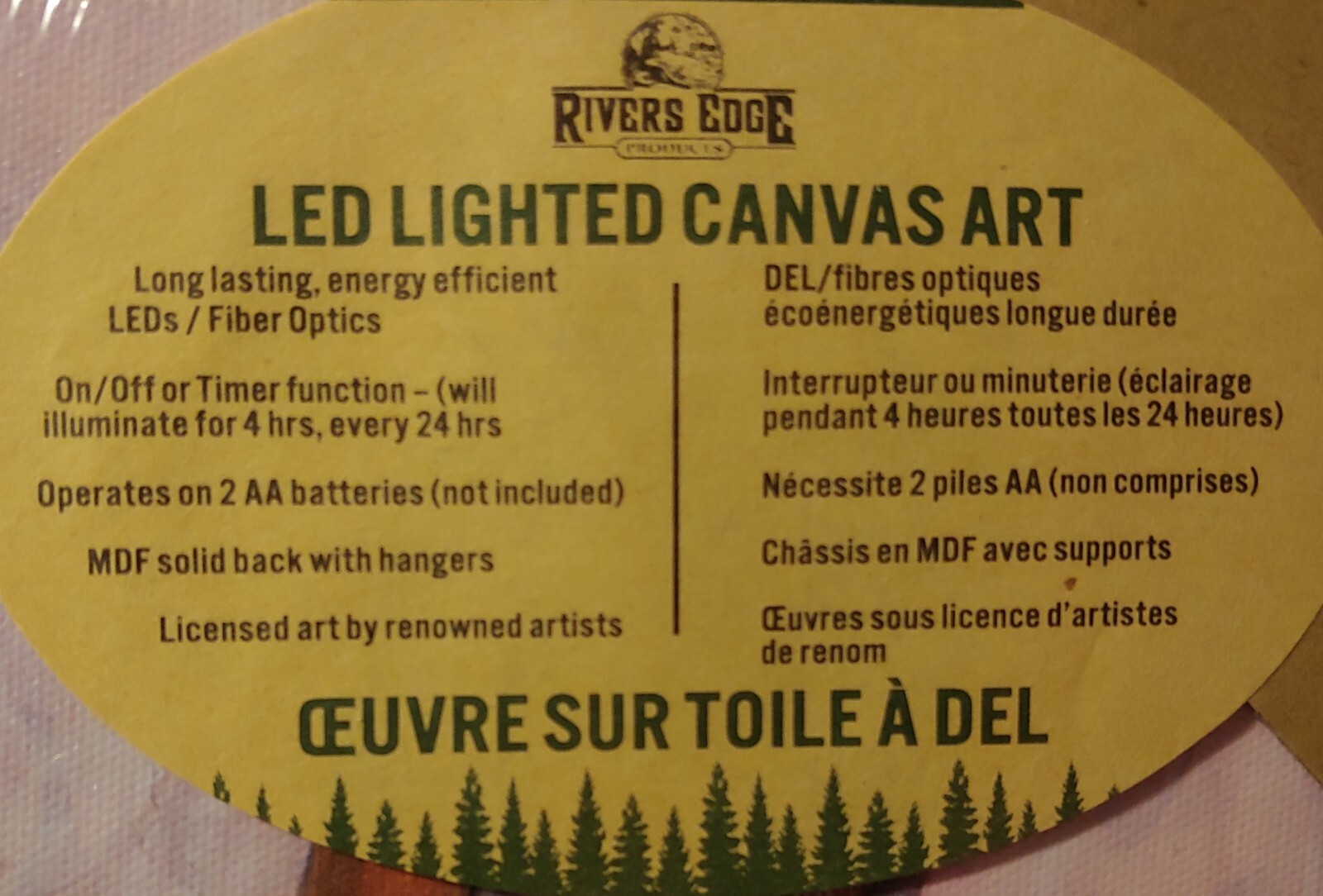 Winchester Back to Hunting Camp Rivers Edge Products LED Canvas Art, 24 by 16 in gallery