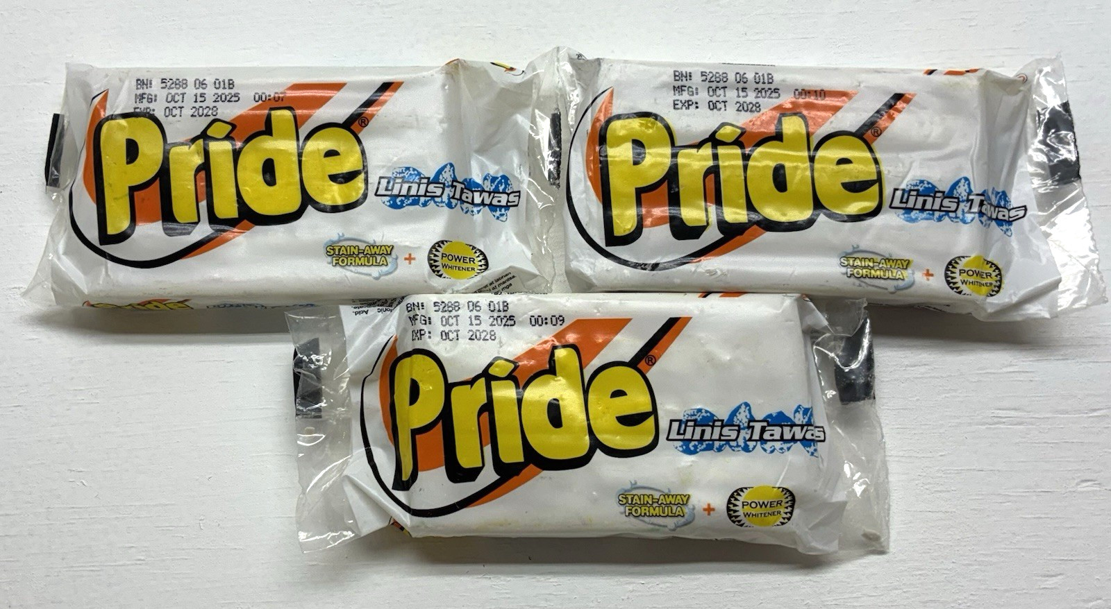 Pride Laundry Detergent Bar Soap 95g each pack Total 285g Lot of 3 New Sealed gallery