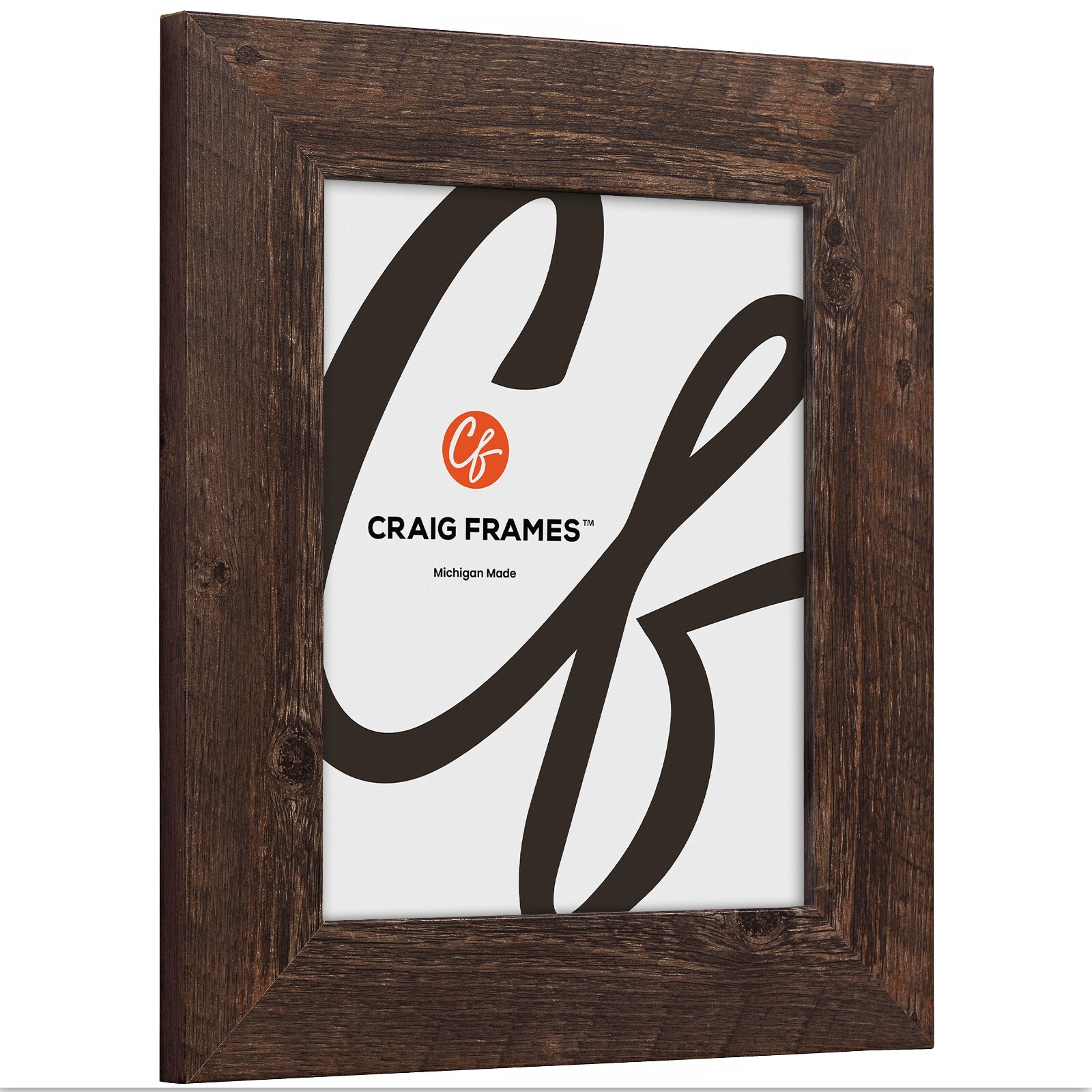 American Barn, 2" Barnwood Brown Picture Frame, Uncommon Sizes 18x18 - 24x31 gallery