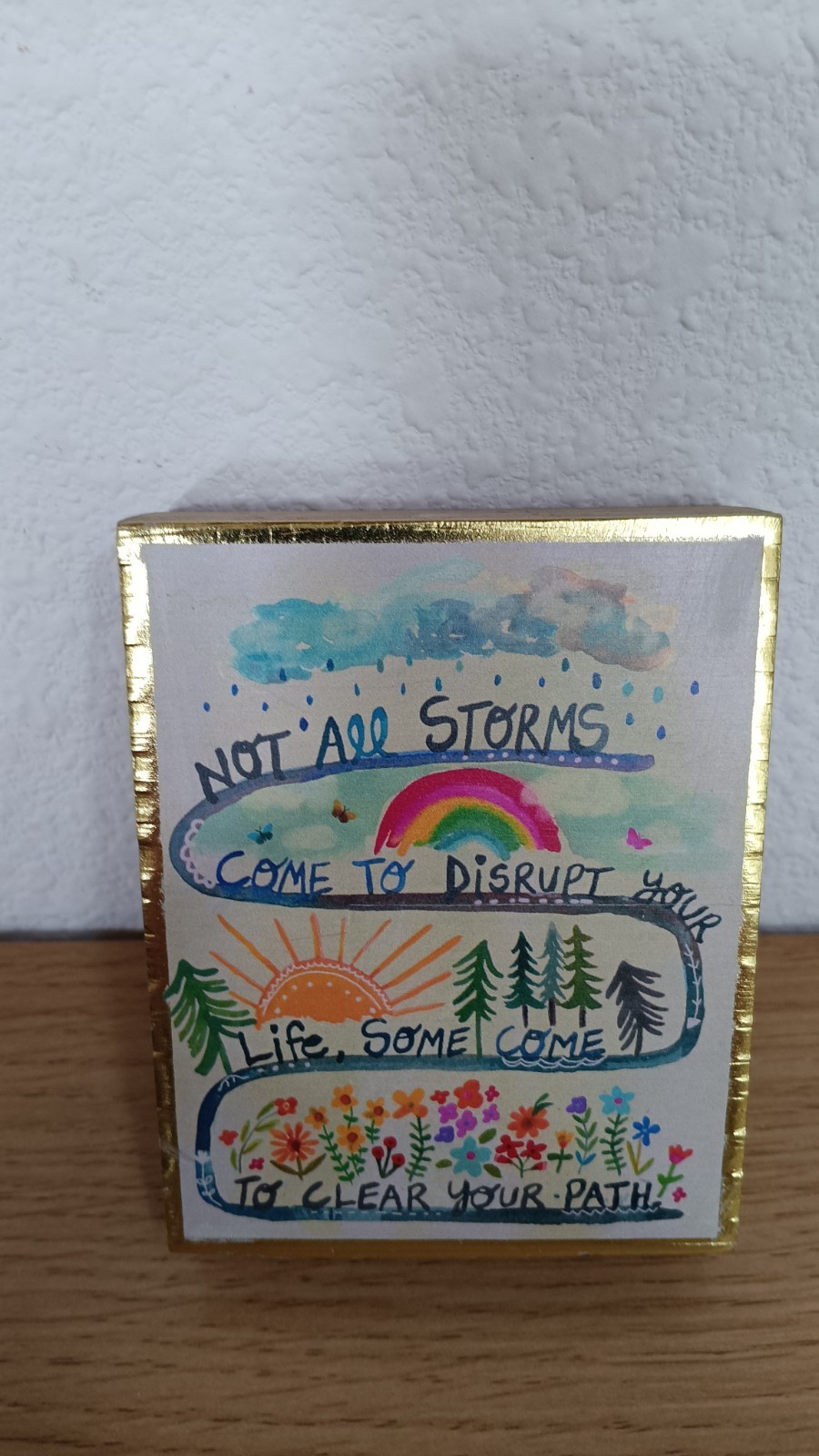 Natural Life Small Box Sign Shelf Sitter 3.5 X 3 New gallery