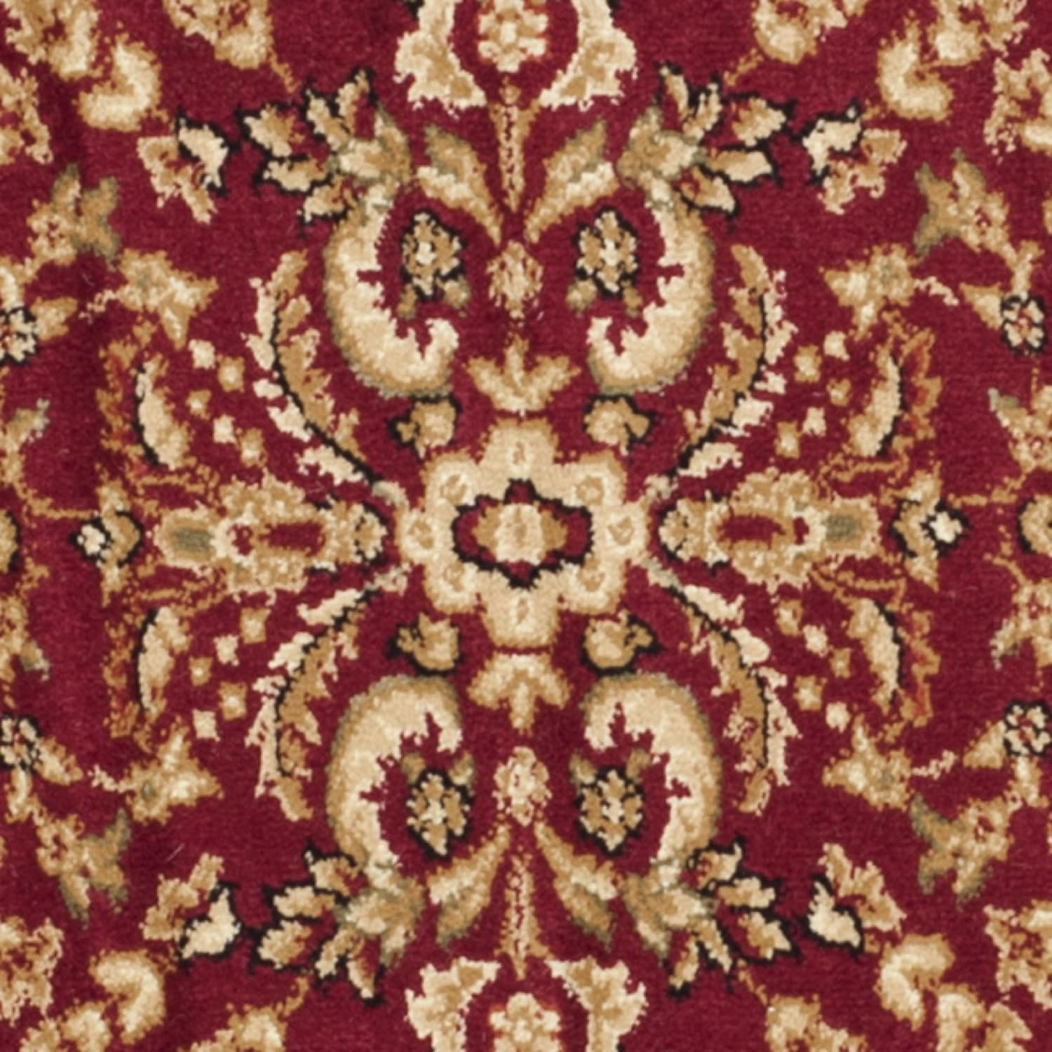 Lyndhurst 10' Round Area Rug - Red & Black, Traditional, Easy Care, Non-Shedding gallery