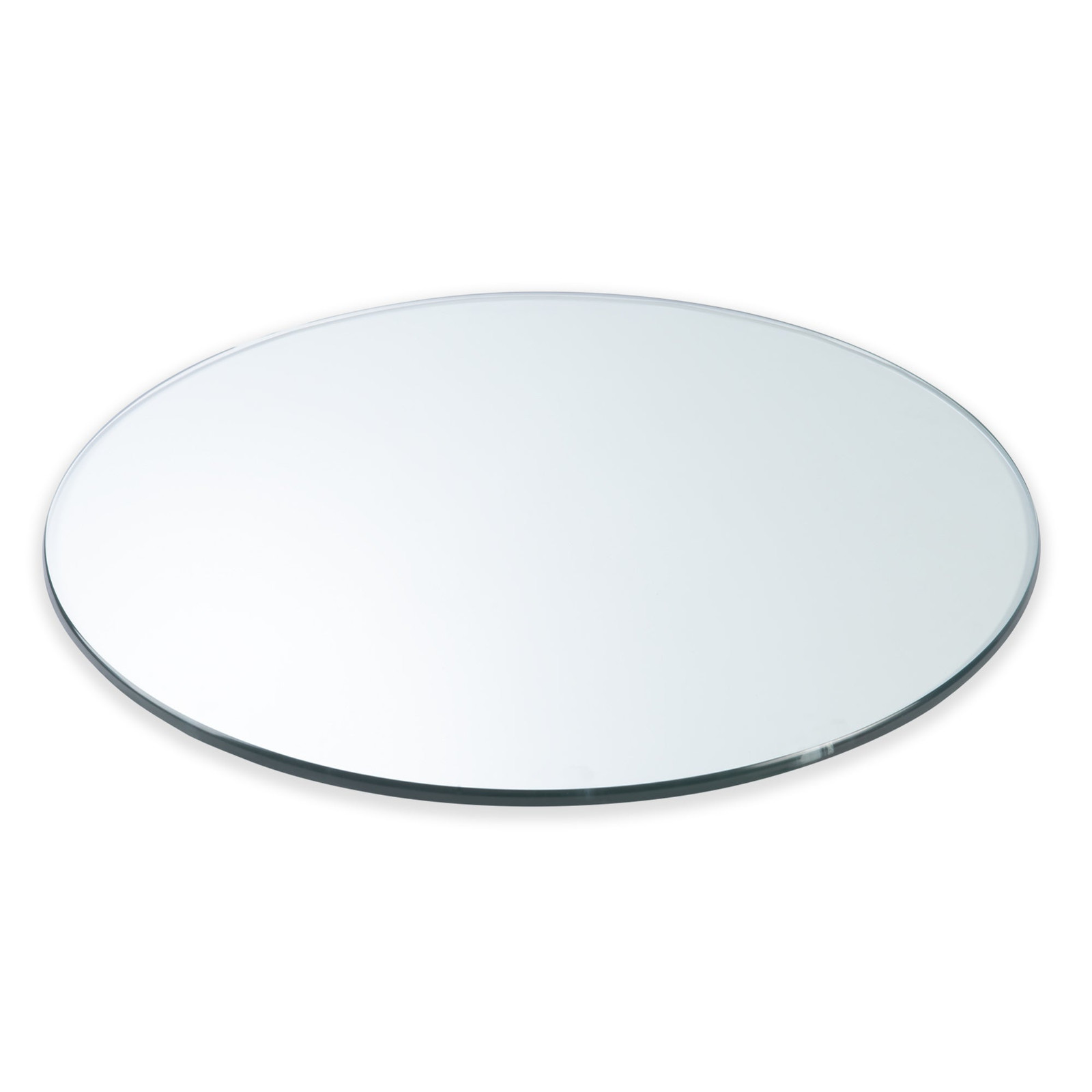 46" Inch Round 1/4" Thick Clear Glass Table Top with flat polished Edge and gallery