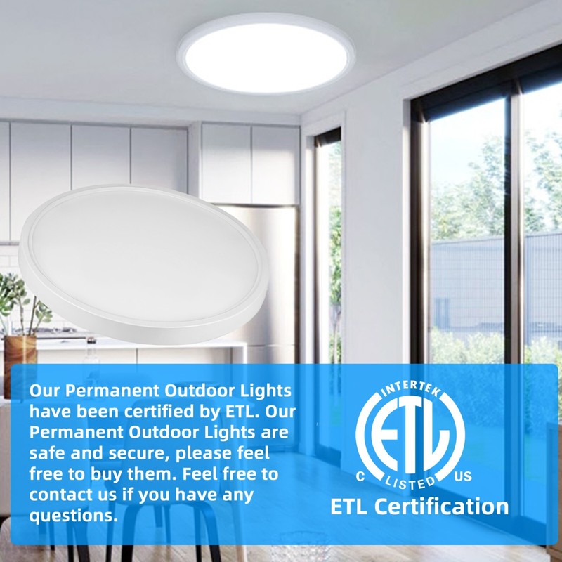 3600lm LED Flush Mount Ceiling Light Super Slim, 28Watt 3000K/4000K/5000K 2 Pack gallery