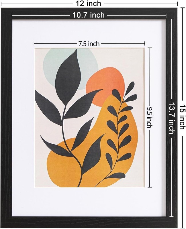 Lightweight Rectangular Picture Frames Set for Vertical or Horizontal Display gallery