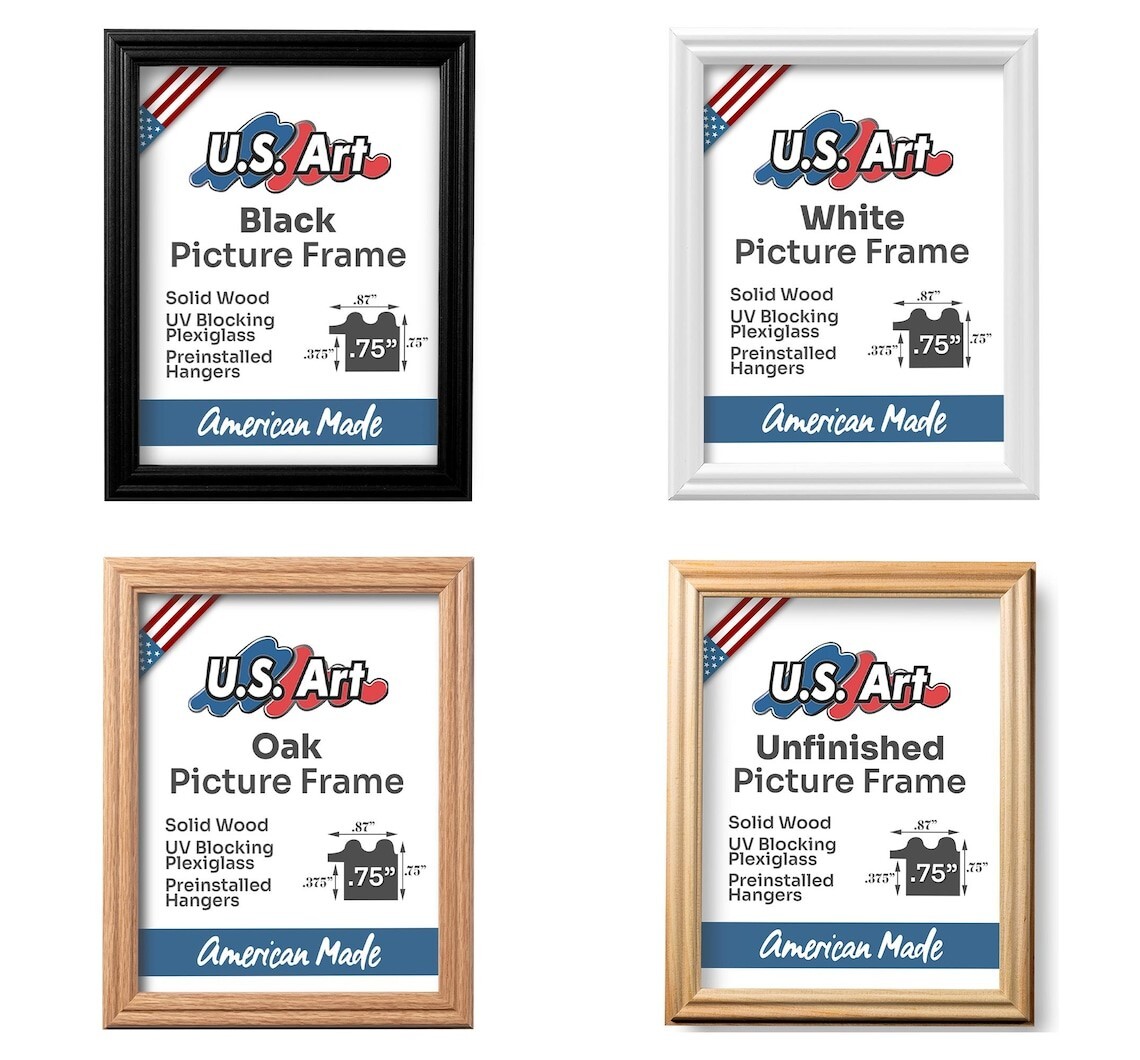 Wooden Frame for Puzzles Handmade Picture Frames in 10+ Colors for Wall Art gallery