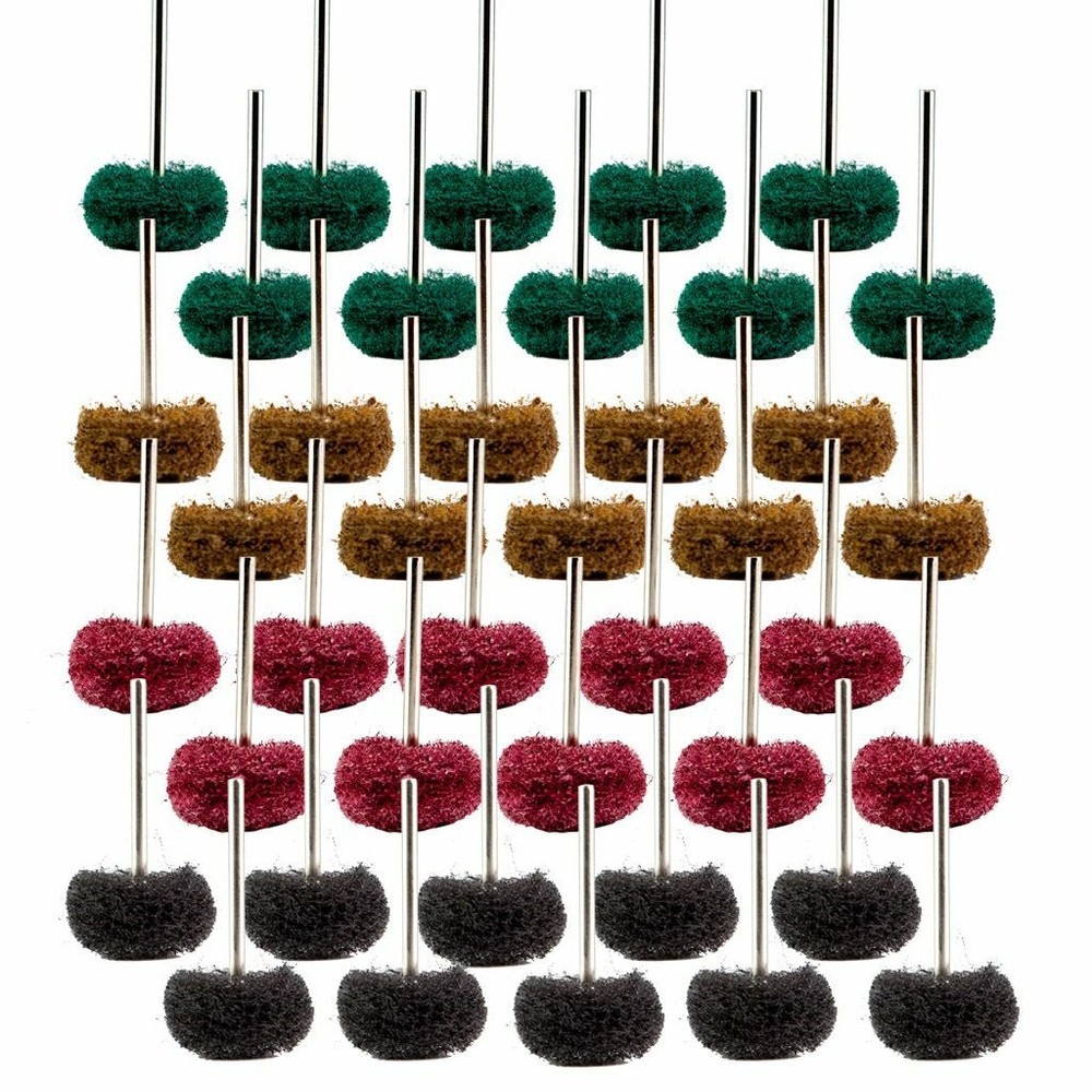 40 Pcs Abrasive Wheel 25mm Buffing Polishing Grinding Wheels Dremel Rotary Tool