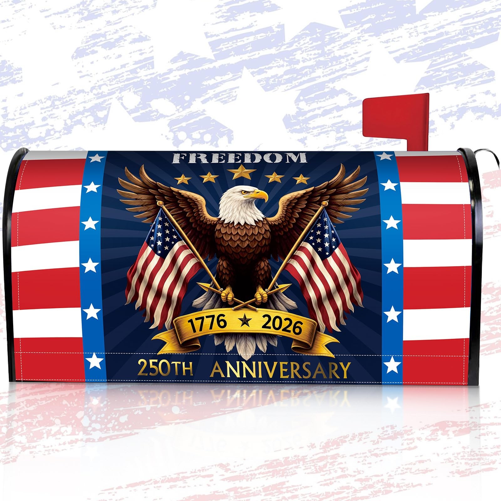 Magnetic Mailbox Cover 250th Anniversary USA 18 x 21 Inch Eagle Design gallery