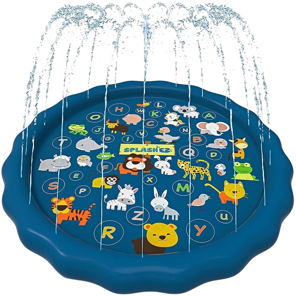 Toddler Sprinkler Pool with Learning Mat