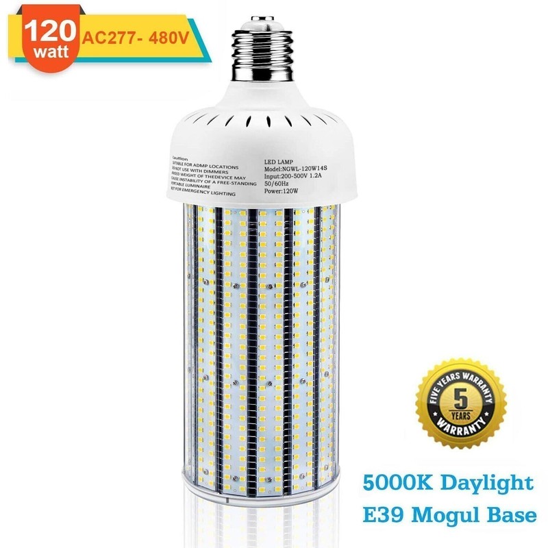 480V LED Corn Light 120W Replace 600 Watt Metal Halide HPS Bulbs E39 Mogul Base gallery