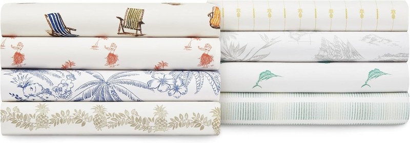 Tommy Bahama - Queen Size Sheets Set, Crisp & Tailored Cooling Sheets with a Smo gallery