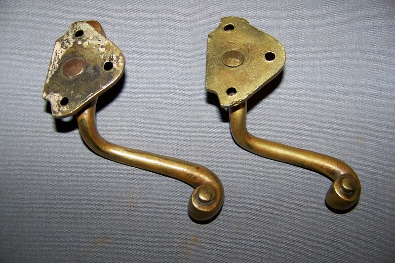 Two, Used, Vintage, Solid Brass Latches, With No Keepers - SEE INFO gallery