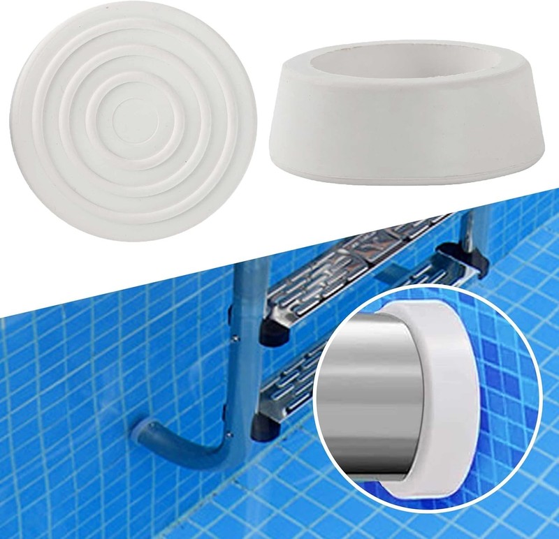 Essential Pool Ladder End Caps - 2-Pack Durable Rubber Bumpers for 1.90" Ladders gallery