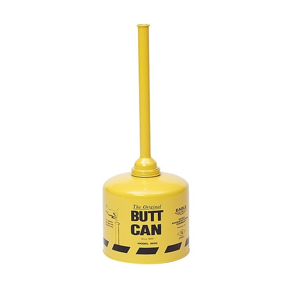 Eagle Mfg 1205 40 In H Cigarette Receptacle, 2 Gal, 12 In Dia, Yellow gallery