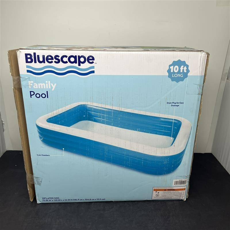 Bluescape 10ft Family Inflatable Swimming Pool, Rectangular, Age 6 & up, Unisex gallery
