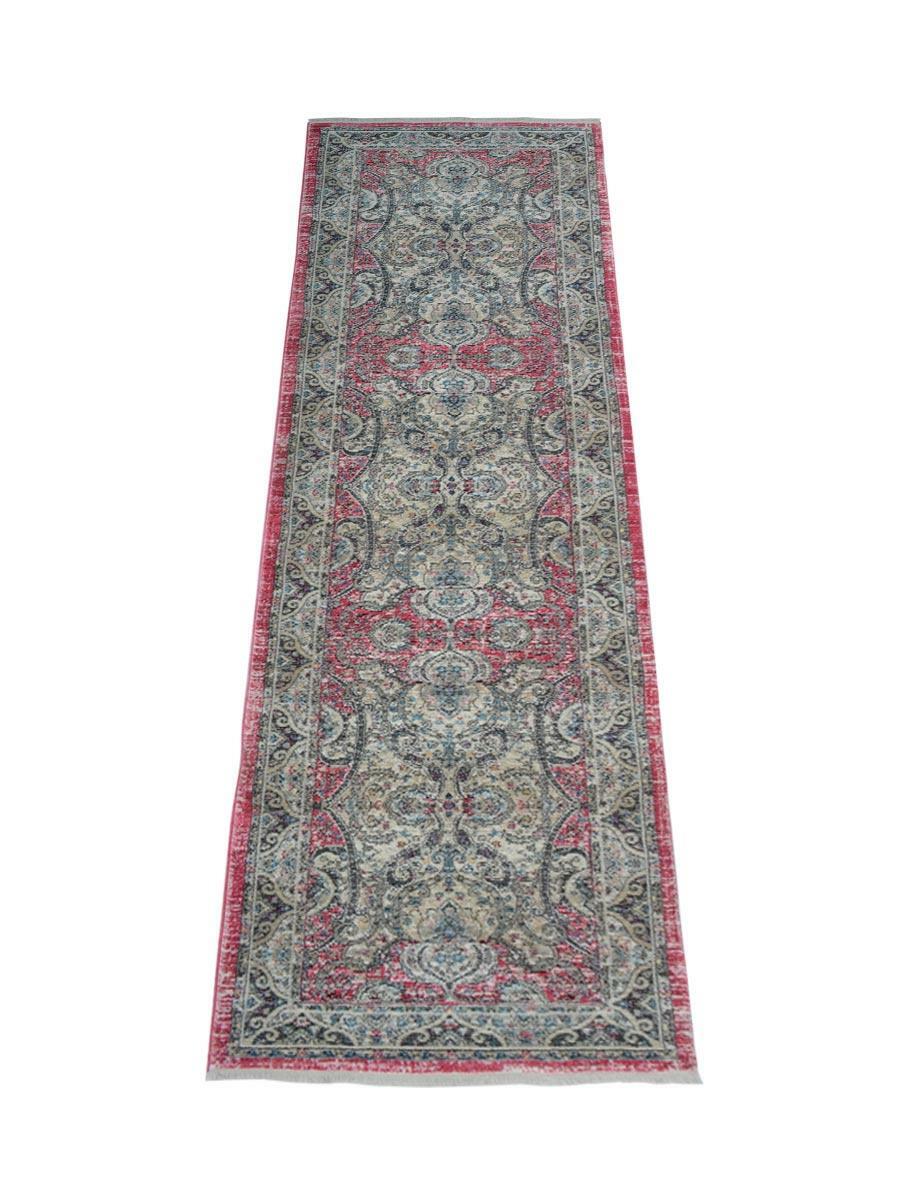 Machine Woven Cross Weave Polyester 2'6x9'10 Runner Area Rug Oriental Multicolor gallery