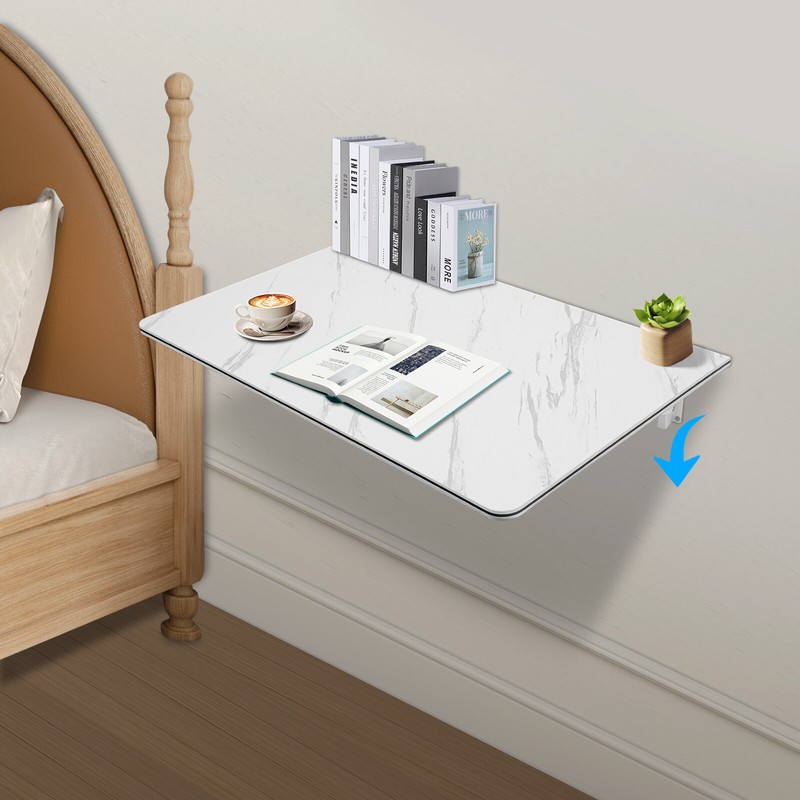 Folding Computer Desk Home Office Study Wall Mount Laptop Table Space Saving gallery