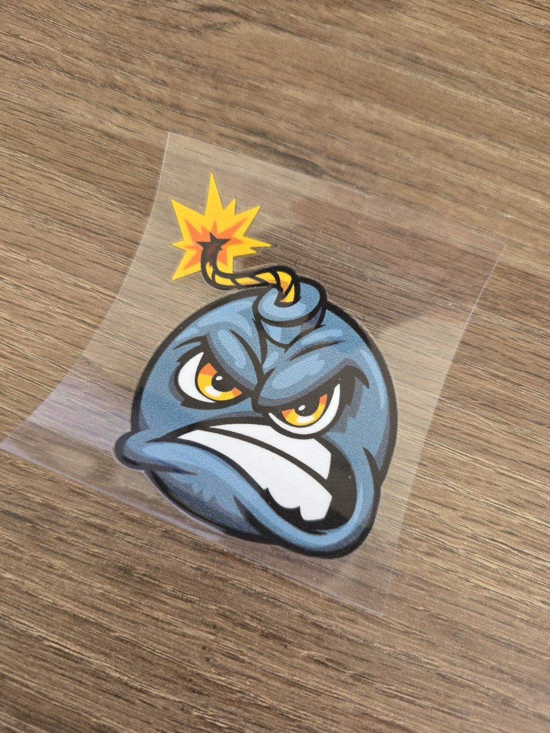 Custom UV DTF Ignited Angry Bomb Decal Sticker For Laptop, Books, Walls, Windows gallery