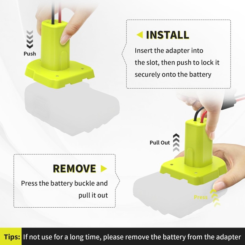 Adapter Compatible with Ryobi 18V Battery Conversion Kit Including Fuses ,2 Pack gallery