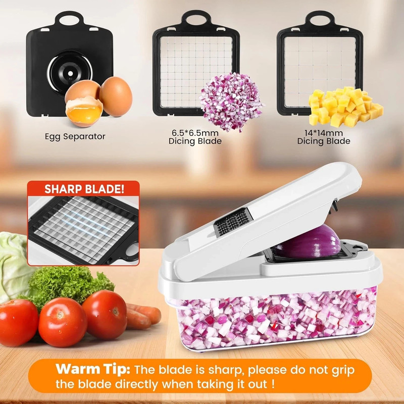 15-In-1 Vegetable Fruit Chopper Cutter Food Onion Veggie Dicer Slicer Kitchen gallery