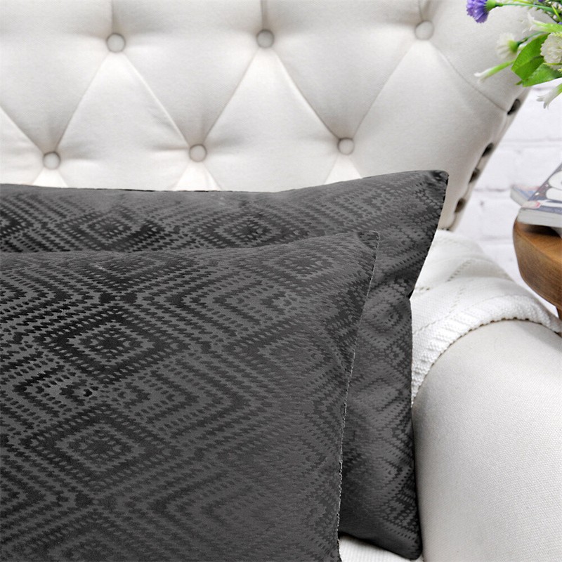Ikat Velvet Solid Pillow Shams Rectangle Pillow Covers Decorative Cushion Cover gallery