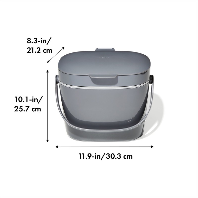 OXO SoftWorks Kitchen Compost Bin, 1.75-Gallon, Charcoal gallery
