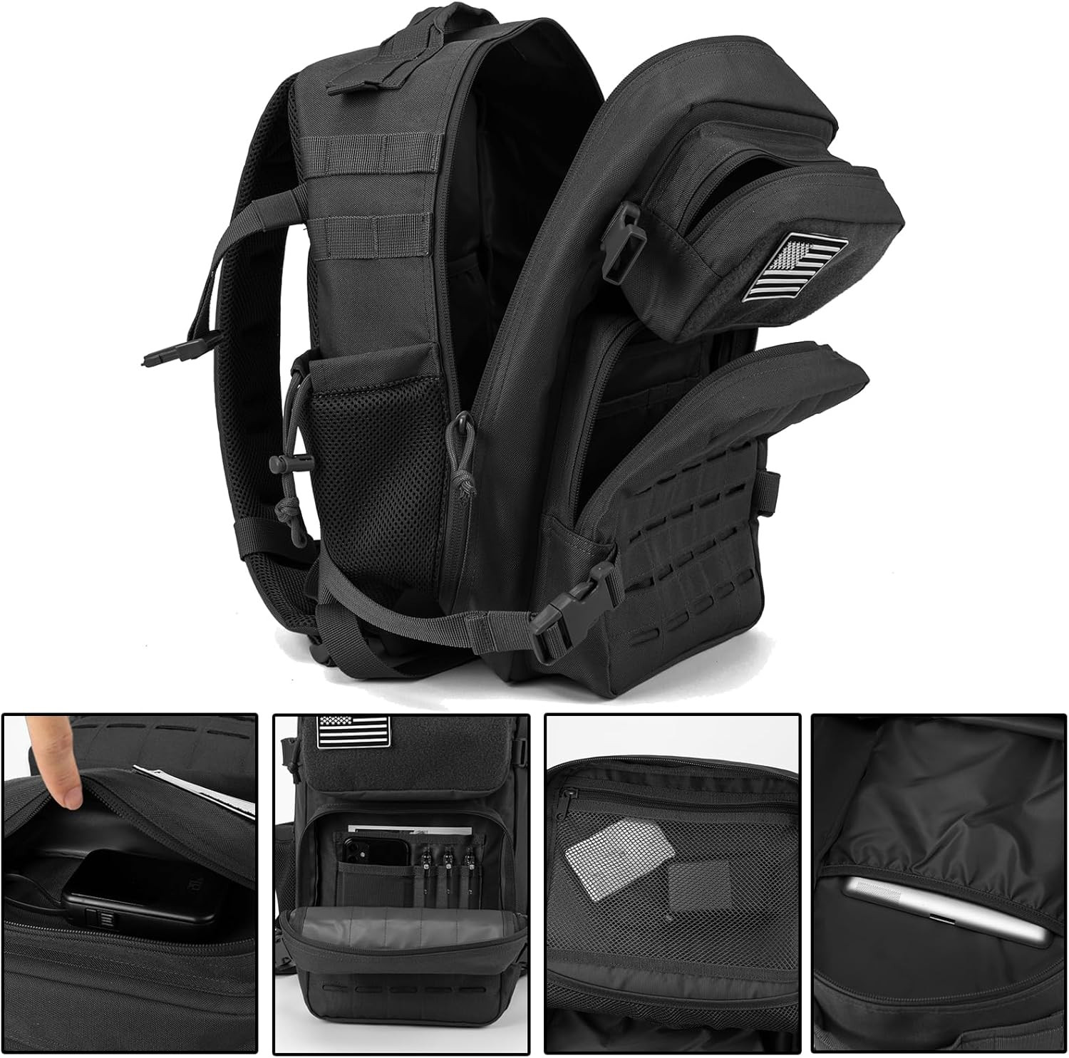 Tactical Style Outdoor Backpack with Multiple Pockets – Durable, Waterproof, 35L 5