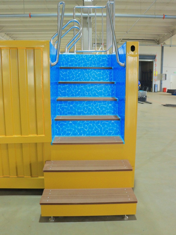 20ft Shipping Container Modified Swimming Pool with Steps Water Treatment System gallery