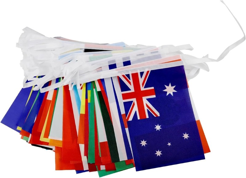 International World 100 Countries String Flag Assorted Hanging Flag Banners 82FT gallery