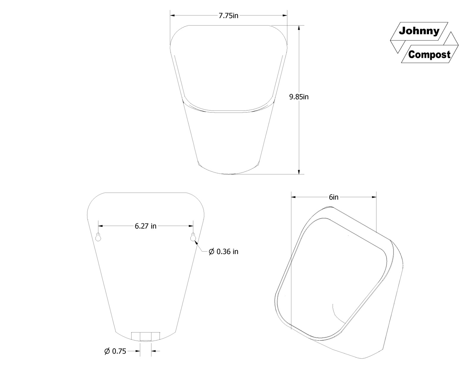 Urinal - Wall-Mounted Mini-Urinal, Proprietary Anti-Splash Design gallery