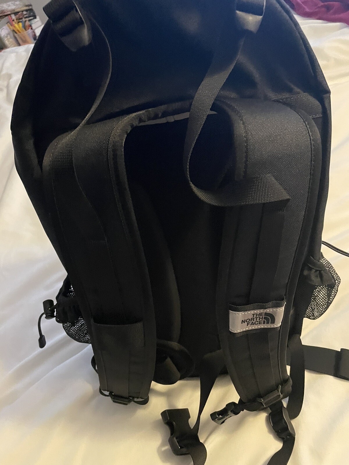 The North Face Cato’s Logo Small Black & Gold Backpack  5