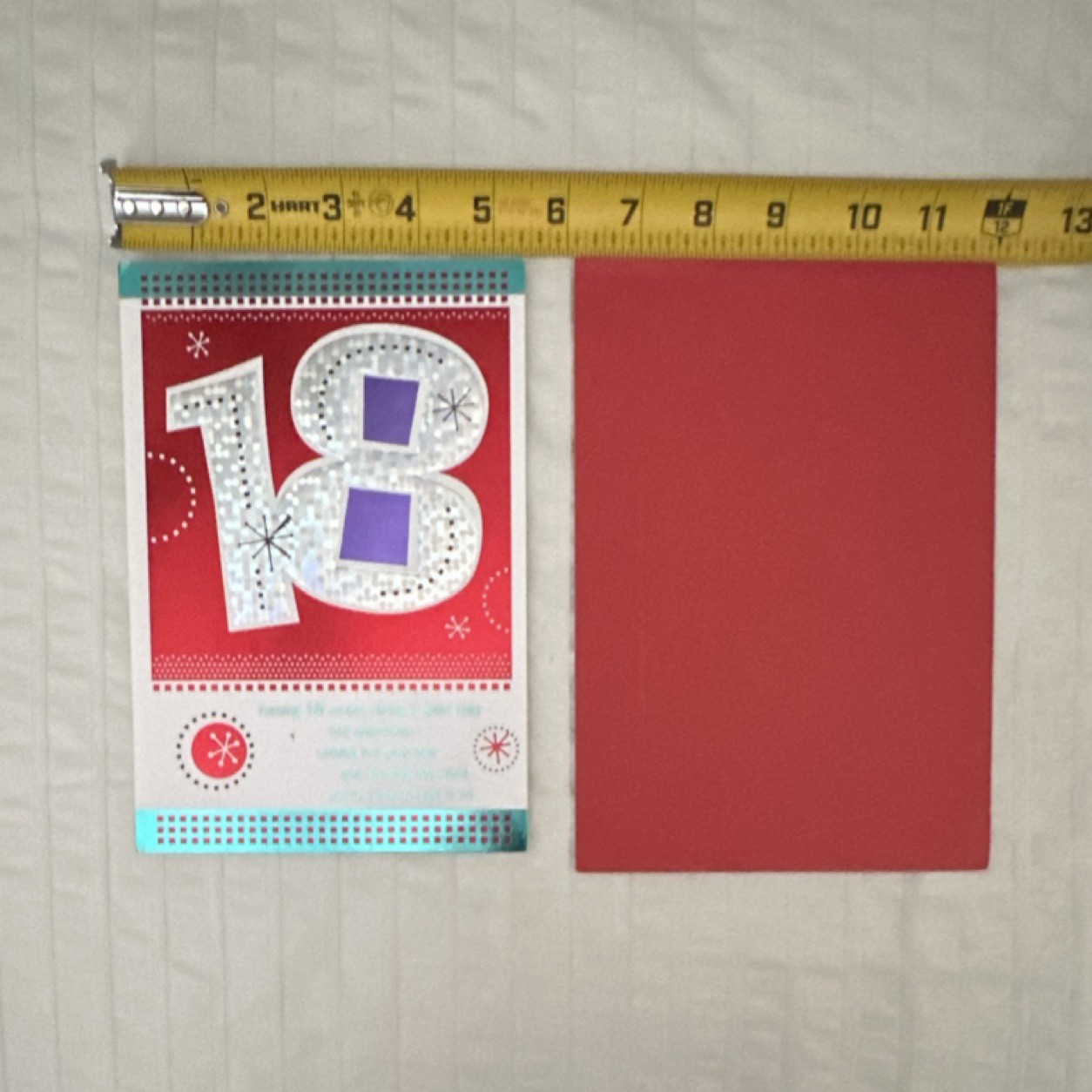 Hallmark 18th Birthday Greeting Card Red Silver Purple Folded Including Envelope gallery